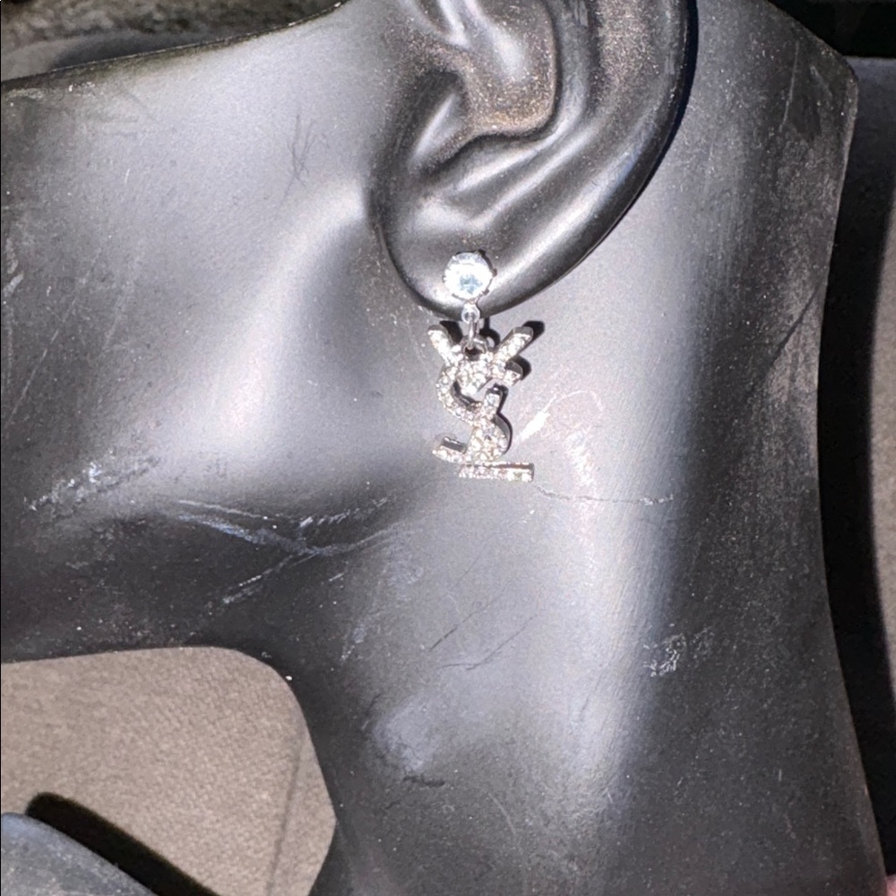 Silver Angel Drop Earrings - Picture 2 of 2